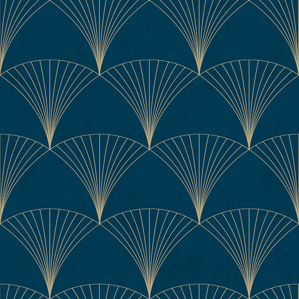 Galerie Wallpaper Product code: 12000 - Design Wallpaper Collection - Navy Blue Gold Colours -  