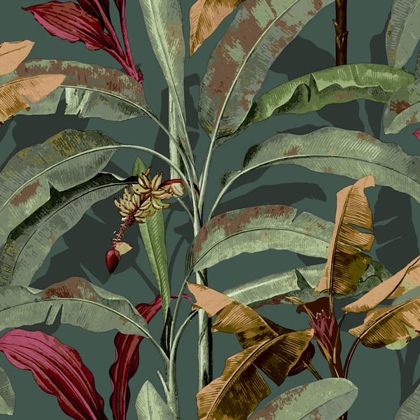 Galerie Wallpaper Product code: 18544 - Into The Wild Wallpaper Collection - Green Red Colours -  