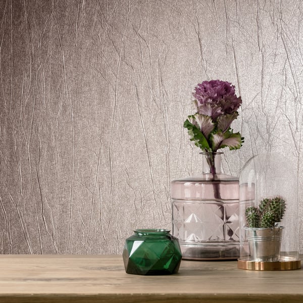 63413 -  Wallpaper Collection - Brown Colours - Crushed Design