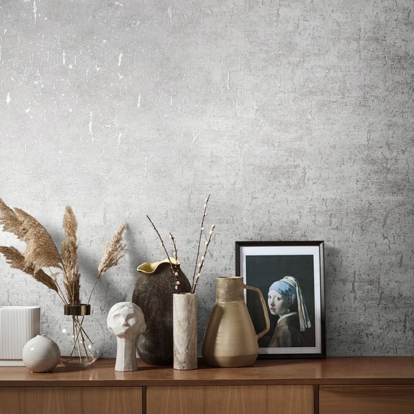 95034 -  Wallpaper Collection - White Colours - This fabulous cork effect wallpaper is the perfect choice if you want to bring a room up to date in a dramatic way. With a subtle emboss to create some structural depth, it comes in an on-trend off white colourway. Drawing on the textures of, and resembling the stippled texture of cork, this unusual wallpaper will be a warming welcome to your home. This will be perfect on all four walls or can be accompanied by a complementary wallpaper. Design