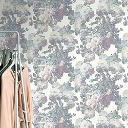 Galerie Wallcoverings Product Code 10153-01 - Elle Decoration Wallpaper Collection - Pink Green Colours - Floral Baroque Design
