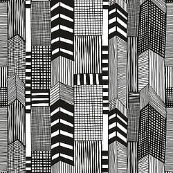 Galerie Wallcoverings Product Code 14111 - Marimekko 5 Wallpaper Collection - Black White Colours - Marimekko Ruutukaava Design