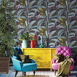 Galerie Wallcoverings Product Code 18543 - Into The Wild Wallpaper Collection - Brown Colours - Banana Tree Design