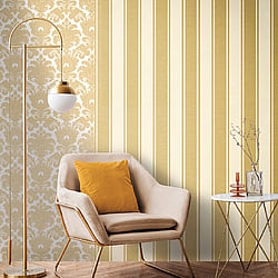 Galerie Wallcoverings Product Code: 23672 - Classic Italian Wallpaper Collection Galerie Wallcoverings Product Code 23672 - Classic Italian Wallpaper Collection - Gold Colours - This classic stripe brings a timeless elegance to your home. The smooth texture has a reassuring, high quality effect while the vertical design brings a formal feel to any room. Design