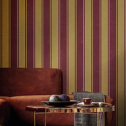 Galerie Wallcoverings Product Code: 23678 - Classic Italian Wallpaper Collection Galerie Wallcoverings Product Code 23678 - Classic Italian Wallpaper Collection - Red Gold Colours - This classic stripe brings a timeless elegance to your home. The smooth texture has a reassuring, high quality effect while the vertical design brings a formal feel to any room. Design