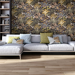 Galerie Wallcoverings Product Code 26729 - Tropical Wallpaper Collection - Walnut Colours - Moorea Design