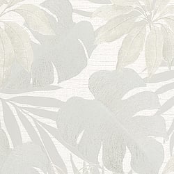 Galerie Wallcoverings Product Code 31603 - Avalon Wallpaper Collection - Grey Beige Colours - Tropical Leaves Design
