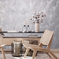 Galerie Wallcoverings Product Code 31623 - The New Design Book Wallpaper Collection - white grey Colours - Floral Design