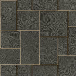 Galerie Wallcoverings Product Code 33223 - Natural Opulence Wallpaper Collection - Black Colours - Wood Block Design