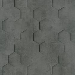 Galerie Wallcoverings Product Code 34161 - Loft 2 Wallpaper Collection - Black Colours - 3D Geometric Hexagon  Design