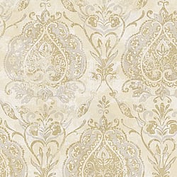 Galerie Wallcoverings Product Code 3721 - Tendenza Wallpaper Collection - Light Yellow Colours - Floral Damask Design