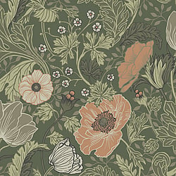 Galerie Wallcoverings Product Code 44104 - Apelviken 2 Wallpaper Collection - Green Colours - Anemone Design