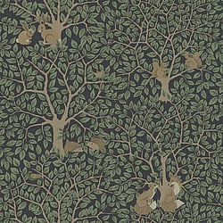 Galerie Wallcoverings Product Code 44115 - Apelviken 2 Wallpaper Collection - Black Green Colours - In the Forest Design