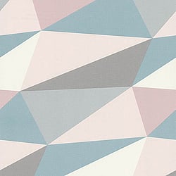 Galerie Wallcoverings Product Code 51183603 - Skandinavia 2 Wallpaper Collection - Pink Blue Grey White Colours - Pink Blue Triangle Geometric Design