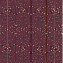 Galerie Wallcoverings Product Code 51192510 - Metropolitan Wallpaper Collection - Berry Colours - Deco Geometric Design