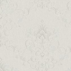 Galerie Wallcoverings Product Code 58221C - Classique Wallpaper Collection - Silver Light Grey Pearl Colours - Ornate Damask Design