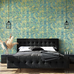 Galerie Wallcoverings Product Code 65343 - Pepper Wallpaper Collection - Green Pepper Colours - Raffia Design