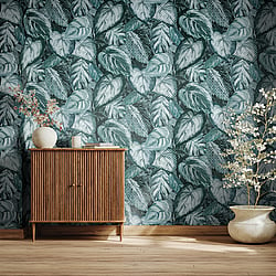 Galerie Wallcoverings Product Code 81345 - Pepper Wallpaper Collection - Spirulina Colours - Ficus Design