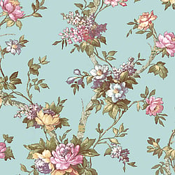 Galerie Wallcoverings Product Code 84002 - Cottage Chic Wallpaper Collection - Light Blue Colours - Ramo Edra Design