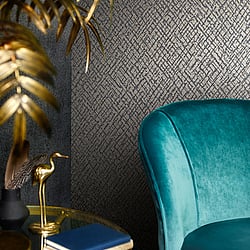 Galerie Wallcoverings Product Code 95042 - Air Wallpaper Collection - Anthracite Colours - An interesting play on a diamond geometric, with industrial elements creating a cross hatch effect accentuated with an embossed sheen. A relaxing take on a classic pattern that will be on trend for years to come.  Design
