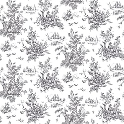 Galerie Wallcoverings Product Code AB42413 - Abby Rose 4 Wallpaper Collection - Black Colours - Toile Design