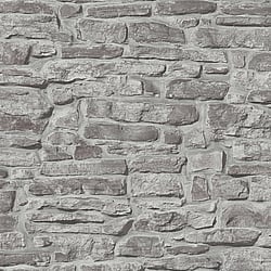 Galerie Wallcoverings Product Code BB51125 - The Bricks And More Wallpaper Collection - Grey Colours - Stone Symphony Motif Design