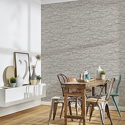 Galerie Wallcoverings Product Code BB51154 - The Bricks And More Wallpaper Collection - Grey Colours - Graceful Granite Motif Design