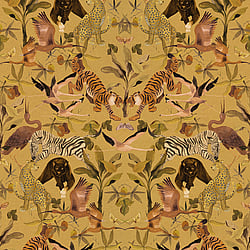 Galerie Wallcoverings Product Code: DW2002 - Designer Walls Wallpaper Collection Galerie Wallcoverings Product Code DW2002 - Designer Walls Wallpaper Collection - Ochre Colours - Magic Animals Design