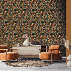 Galerie Wallcoverings Product Code: DW2003 - Designer Walls Wallpaper Collection Galerie Wallcoverings Product Code DW2003 - Designer Walls Wallpaper Collection - Heron Green Colours - Magic Animals Design