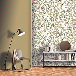 Galerie Wallcoverings Product Code: DW2004 - Designer Walls Wallpaper Collection Galerie Wallcoverings Product Code DW2004 - Designer Walls Wallpaper Collection - White Colours - Nature Leaves Design