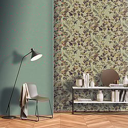 Galerie Wallcoverings Product Code: DW2007 - Designer Walls Wallpaper Collection Galerie Wallcoverings Product Code DW2007 - Designer Walls Wallpaper Collection - Leek Green Colours - Nature Leaves Design