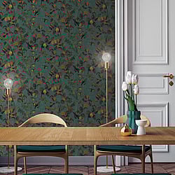 Galerie Wallcoverings Product Code: DW2008 - Designer Walls Wallpaper Collection Galerie Wallcoverings Product Code DW2008 - Designer Walls Wallpaper Collection - Heron Green Colours - Nature Leaves Design