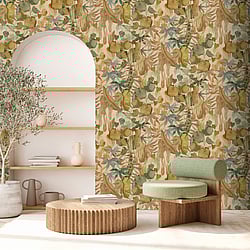 Galerie Wallcoverings Product Code: DW2011 - Designer Walls Wallpaper Collection Galerie Wallcoverings Product Code DW2011 - Designer Walls Wallpaper Collection - Warm Beige Colours - Abstract Leaves Design