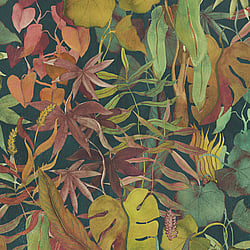 Galerie Wallcoverings Product Code: DW2012 - Designer Walls Wallpaper Collection Galerie Wallcoverings Product Code DW2012 - Designer Walls Wallpaper Collection - Heron Green Colours - Abstract Leaves Design