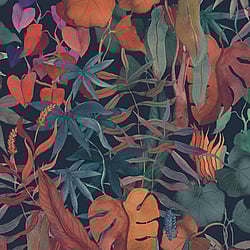 Galerie Wallcoverings Product Code: DW2013 - Designer Walls Wallpaper Collection Galerie Wallcoverings Product Code DW2013 - Designer Walls Wallpaper Collection - Midnight Blue Colours - Abstract Leaves Design