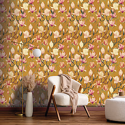 Galerie Wallcoverings Product Code: DW2016 - Designer Walls Wallpaper Collection Galerie Wallcoverings Product Code DW2016 - Designer Walls Wallpaper Collection - Ochre Colours - Magnolia Design