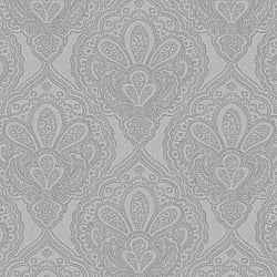 Galerie Wallcoverings Product Code DWP0247-03 - Emporium Wallpaper Collection - Silver Colours - Mehndi Damask Design