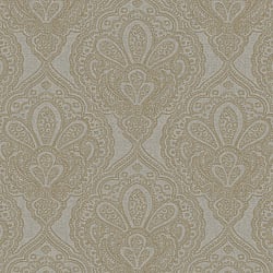 Galerie Wallcoverings Product Code DWP0247-06 - Emporium Wallpaper Collection - Grey Gold Colours - Mehndi Damask Design
