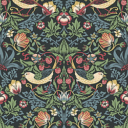 Galerie Wallcoverings Product Code ET11210 - Arts And Crafts Wallpaper Collection - Black Green Red Blue Colours - Fragaria Garden Design