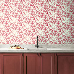 Galerie Wallcoverings Product Code FC62101 - French Country Wallpaper Collection - Coral Red Colours - Corail Design