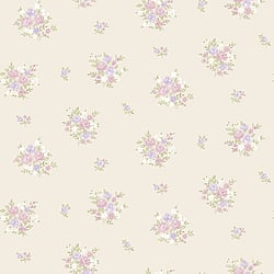 Galerie Wallcoverings Product Code G23232 - Country Cottage Wallpaper Collection - Lilac Beige Colours - Floral Bunch Design