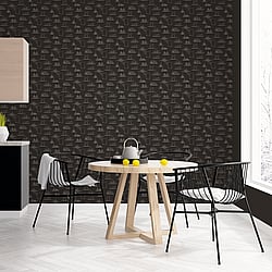 Galerie Wallcoverings Product Code G45408 - Just Kitchens Wallpaper Collection - Black Colours - Chalkboard Menu Design