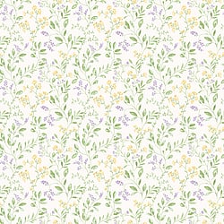 Galerie Wallcoverings Product Code G45456 - Just Kitchens Wallpaper Collection - Lilac Yellow Green Colours - Spring Leaf Trail Design