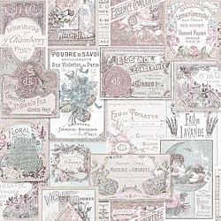 Galerie Wallcoverings Product Code G56279 - Anthologie Wallpaper Collection - Pink Colours - Perfume Labels  Design