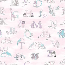 Galerie Wallcoverings Product Code G56538 - Just 4 Kids 2 Wallpaper Collection - Pink Colours - Alphabet Design