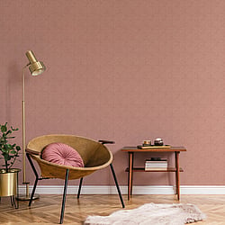 Galerie Wallcoverings Product Code G56609 - Texstyle Wallpaper Collection - Terra Cotta Rose Gold Colours - Hedgehog Design
