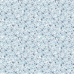 Galerie Wallcoverings Product Code G56668 - Small Prints Wallpaper Collection - Blue Grey White Colours - Mini Mod Floral Design