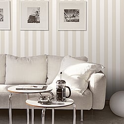 Galerie Wallcoverings Product Code G67526 - Smart Stripes 2 Wallpaper Collection - Taupe Colours - Awning Stripe Design