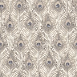 Galerie Wallcoverings Product Code G67979 - Organic Textures Wallpaper Collection - Beige Colours - Peacock Feather Design