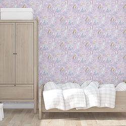 Galerie Wallcoverings Product Code G78391 - Tiny Tots 2 Wallpaper Collection - Purple Turquoise Glitter Colours - Mermaids Design